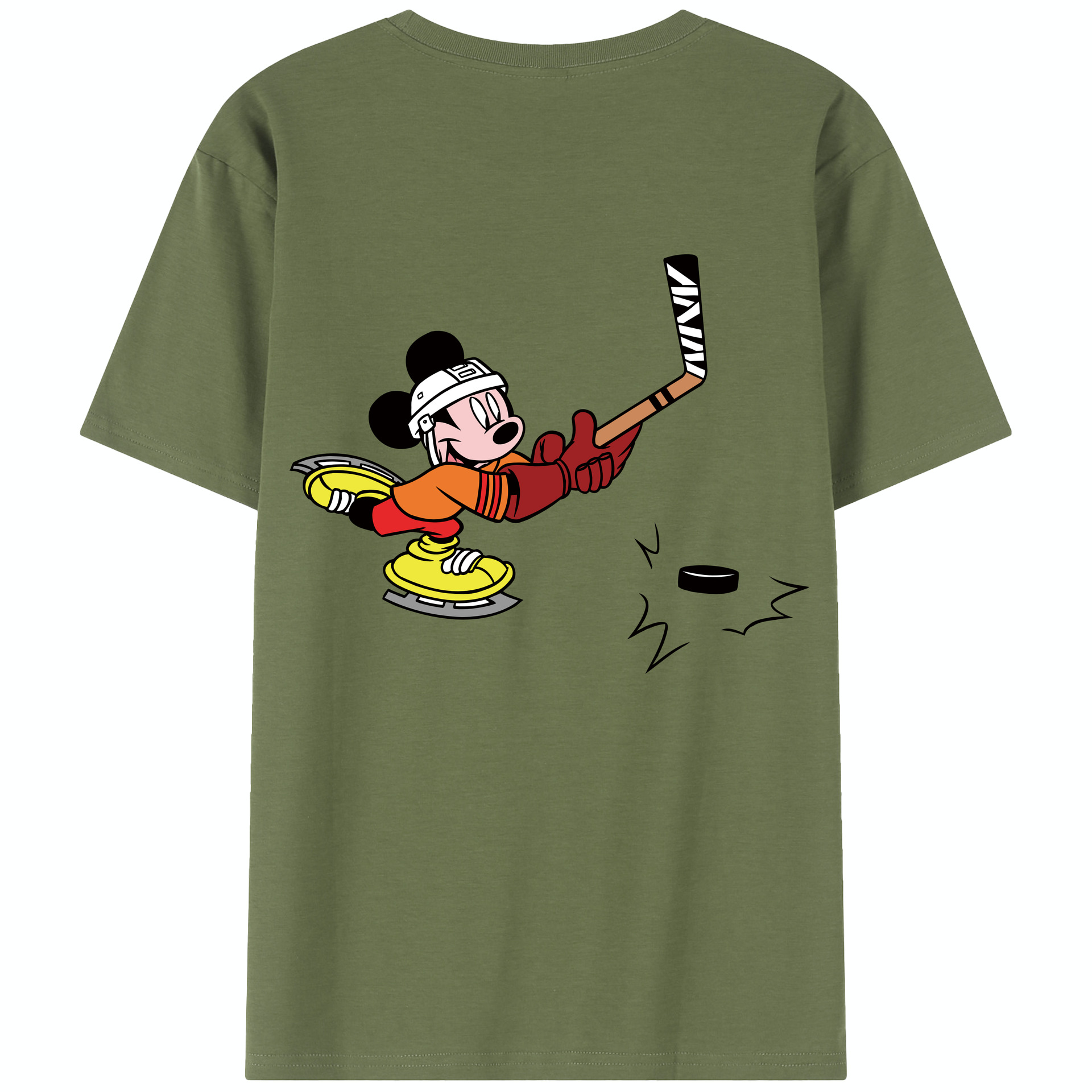 （画像用） ミッキーマウス Mickey Mouse 綿100％半袖Tシャツ（背面プリント）